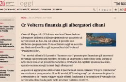 Toscana 24 Il Sole 24 Ore: “CRV finanzia gli albergatori elbani”