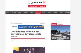 GoNews.it: “CRVolterra vince Premio ABI per Innovazione nei Servizi Bancari alle imprese”