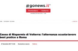 GoNews: “Cassa di Risparmio di Volterra: l’alternanza scuola-lavoro best practice a Roma”