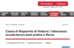 GoNews: “Cassa di Risparmio di Volterra: l’alternanza scuola – lavoro best practice a Roma”