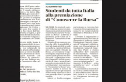 Il Tirreno: “Studenti da tutta Italia alla premiazione di ‘Conoscere la Borsa’”