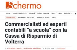 Lo Schermo: “Commercialisti ed esperti contabili ‘a scuola’ con la Cassa di Risparmio di Volterra”