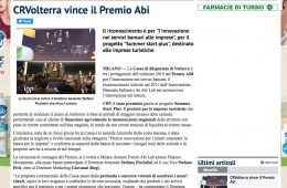 QuiNewsVolterra.it: “CRVolterra vince il Premio Abi”